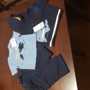 Gymboree 3 pc set. Shirt, pants, and pullover. Size 0-3 mos. New with tags.